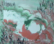 2014 Composition in acrylic: Snowball Whirl